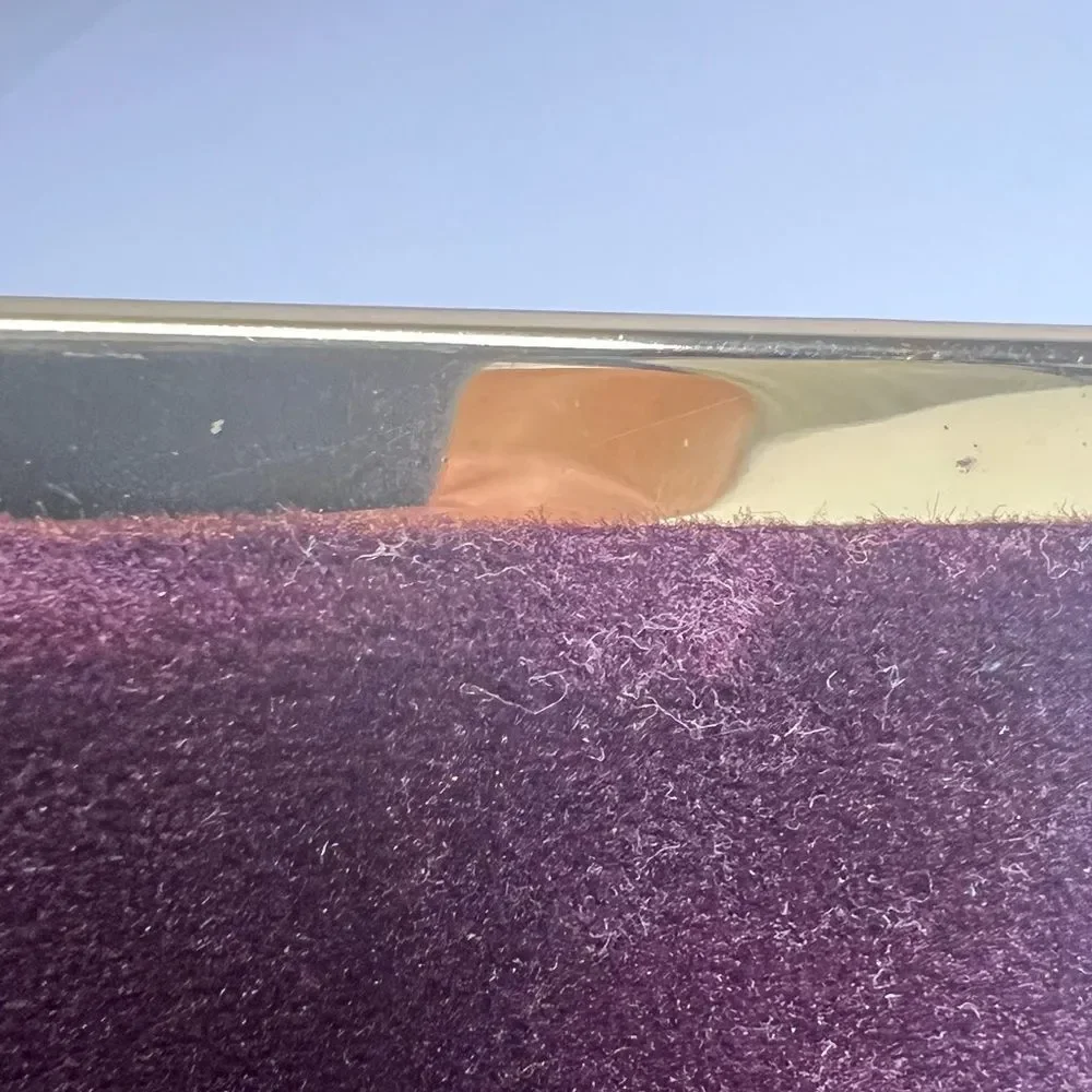 Vintage Estée Lauder Faux Suede Clutch Cosmetic Bag Wallet